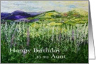 Happy Birthday Aunt - Landscape with Wildflowers card