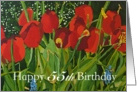 Happy 55th Birthday - Red Tulips card
