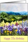 Happy 35th Birthday - Landscape and flower garden card