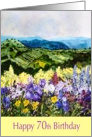 Happy 70th Birthday - Landscape and flower garden card