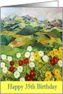 Happy 35th Birthday - Wildflowers and Mountains card