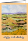 Happy 35th Birthday - Warm Tone Fields and Purple Mountains card
