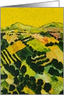 Blank Note Card, Art Work of Early Morning Vineyards card