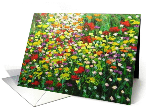 Blank Note Card - Flower Garden card (1114306)