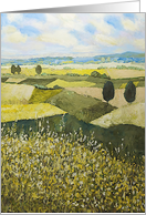 Blank Note Card -Sky,hills,wildflowers card