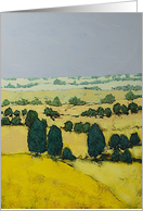 Blank Note Card - Yellow Fields and Blue Sky card
