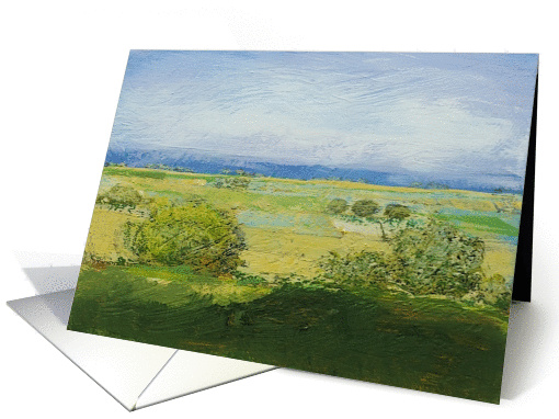 Blank Note Card - Bushes and Fields card (1114520)