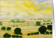 Blank Note Card -Yellow Sky, Yellow Fields card