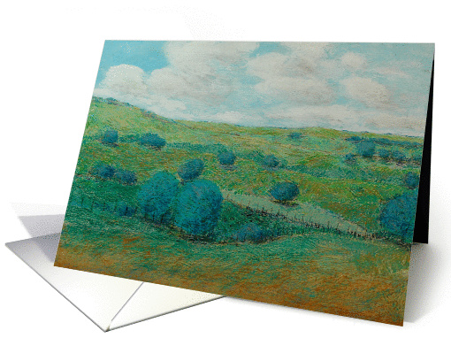 Blank Note Card - Grass fields and Trees card (1114528)