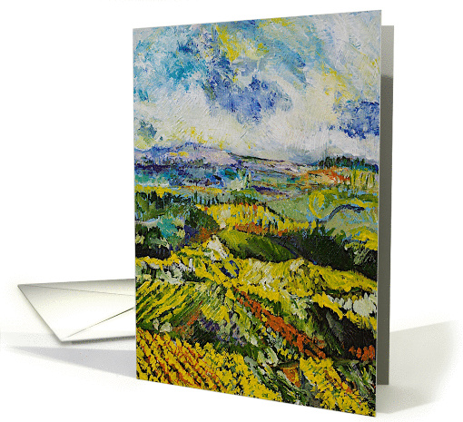 Blank Note Card - Vineyards and Clouds card (1114716)