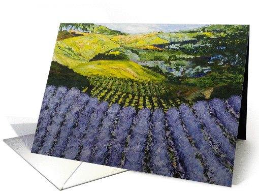 Blank Note Card -Blue Vineyards, Fields, and Sky card (1114818)