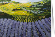 Blank Note Card -Blue Vineyards, Fields, and Sky card