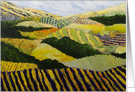 Blank Note Card - Fields, Vineyards, Sky card