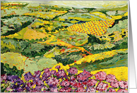 All Occasion Blank Note Card - Purple Flowers and Vineyards card