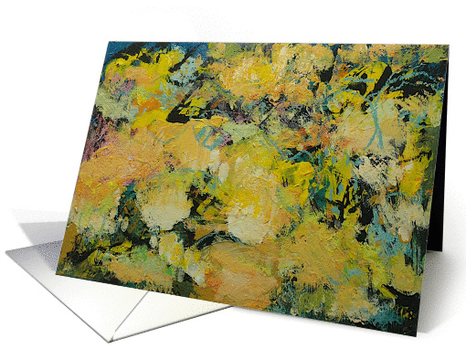 All Occasion Blank Note Card - Yellow and Blue lines card (1115324)