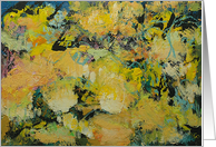 All Occasion Blank Note Card - Yellow and Blue lines card