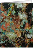 All Occasion Blank Note Card - Orange and Blue Abstract card