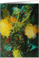 All Occasion Blank Note Card - Organic Abstract card