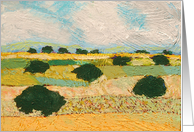 All Occasion Blank Note Card - Orange Fields card
