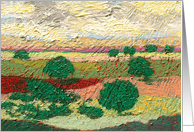 All Occasion Blank Note Card - Pink and Red Fields card