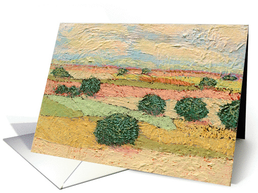 All Occasion Blank Note Card - Pink Fields card (1115838)