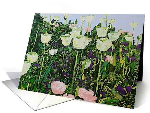 All Occasion Blank Note Card - White Tulips card (1115866)