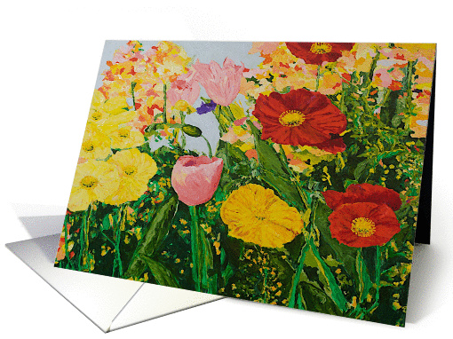 Happy Birthday - Red & Yellow Poppies card (1115950)