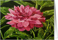 Happy Birthday - Red Flower card