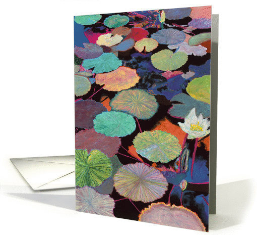 Happy Birthday - White Lily and Pods card (1115962)