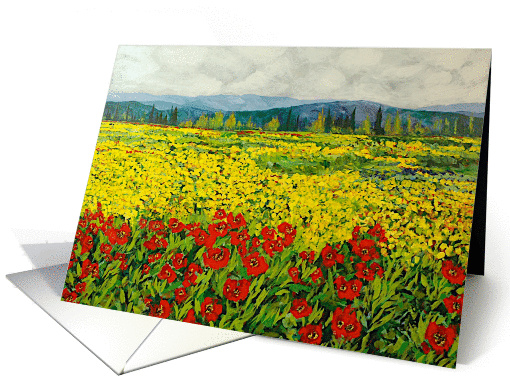 Impressionist Landscape Art-All Occasion Blank Note card (1116094)