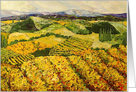 All Occasion Blank Note Card - Golden Fields and Mountains card