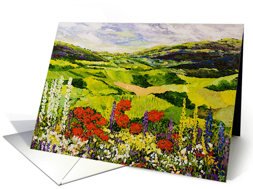 All Occasion Blank Note Card - Flowers gone Crazy card (1116430)