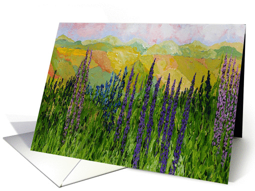 All Occasion Blank Note Card - Tall Purple card (1116450)