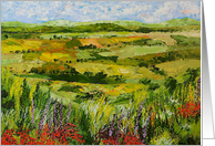 All Occasion Blank Note Card - Red Wildflowers and Grass card