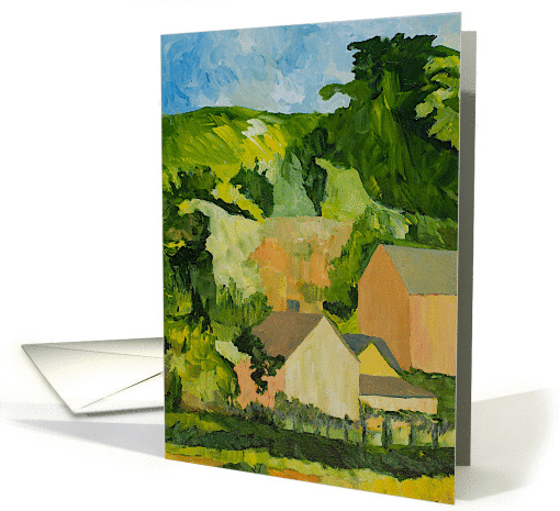 All Occasion Blank Note Card - House and Barn card (1116588)