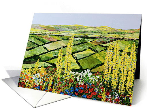 All Occasion Blank Note Card - Yellow Wildflowers card (1116598)