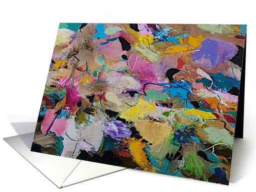 Blank Note Card, Colorful Abstract Art card (1116614)
