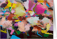 Blank Note Card, Multi-Colored Abstract Shapes card