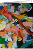 Blank Note Card, Abstract Art With Warm Colors card