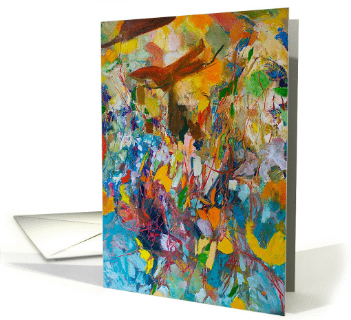Hanging Vines Abstract Painting card (1116638)