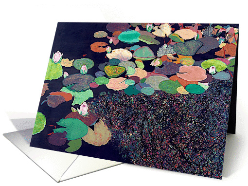 Multi-Colored Pods and Lilies Blank card (1117240)