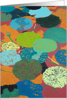 Pods on Orange Pond - Blank Card