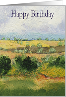 Happy Birthday - Bushes and Fields card