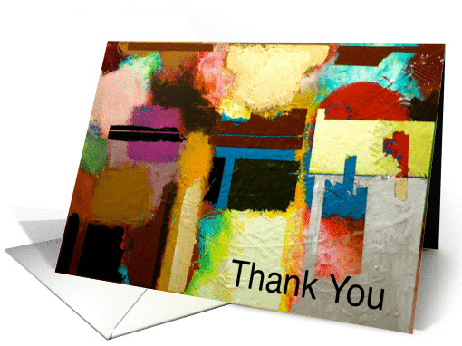 Thank You - Colorful Abstract card (1118746)