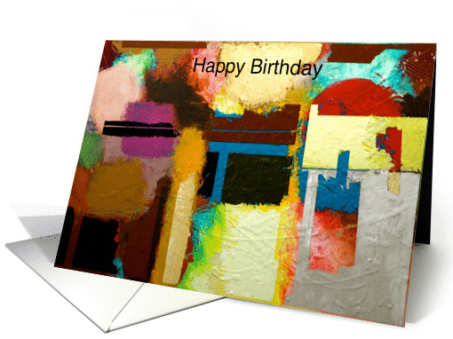Happy Birthday - Warm Abstract card (1118752)