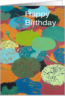 Happy Birthday - Orange Pond card