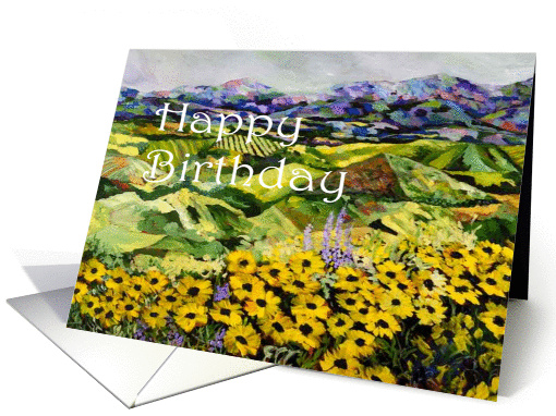 Happy Birthday - A Field of Sunflowers card (1119008)