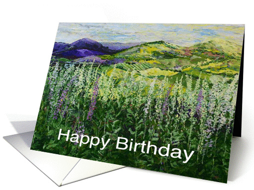 Happy Birthday - Soft Wildflowers card (1119018)