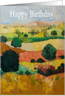 Happy Birthday - Warm Hills card