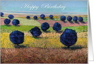 Happy Birthday - Blue Skies and Blue Trees card